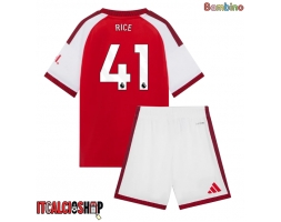 Arsenal Declan Rice #41 Prima Maglia Bambino 2026-27 Manica Corta (+ Pantaloni corti)